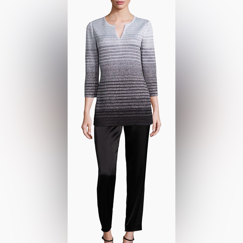 St. John Emma Liquid Satin Cropped Pants